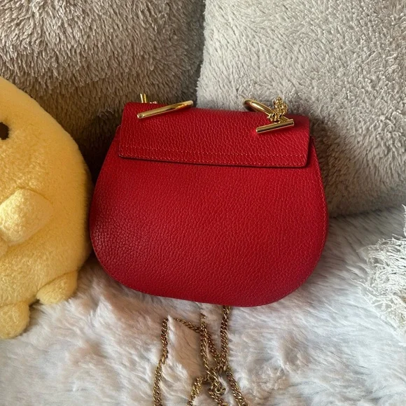 Chloé red mini Drew crossbody bag - Picture 12 of 16